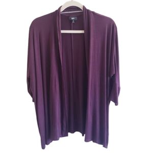 Mossimo Sweater XS Plum Open Front Cardigan